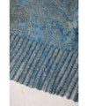 Wear beautiful blue. Reversible damask print stole