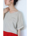 (S-L size) (comes with a string belt) This is a simple pullover top that you can wear in many different ways.