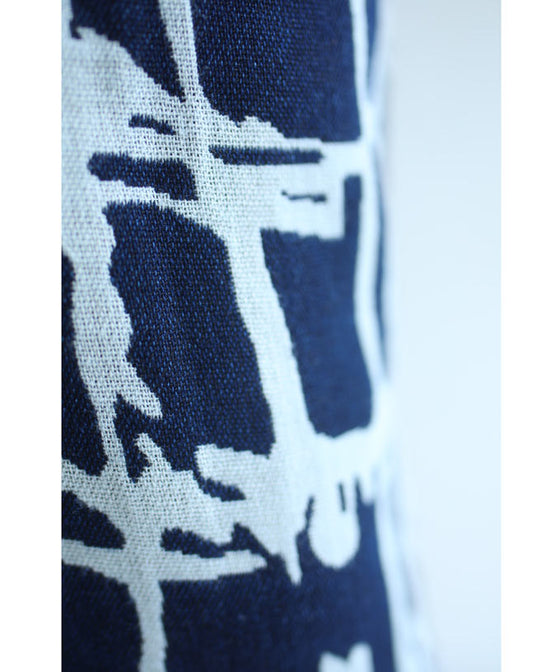 【セール商品返品交換不可】デニム風なアーティスティック柄ジャガード織りパンツ