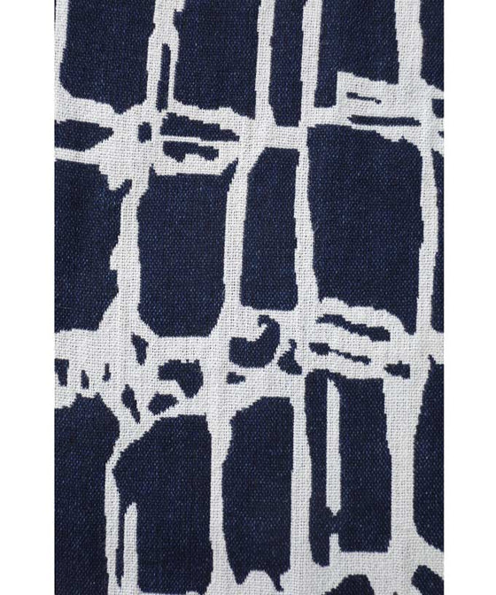 【セール商品返品交換不可】デニム風なアーティスティック柄ジャガード織りパンツ