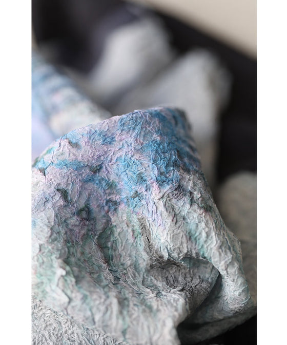 【セール商品返品交換不可】（S~2L対応）（黒）和紙のようなくしゅくしゅ質感の肩花カットソートップス