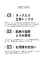 首から流れるタックのポイントアートブラウストップス