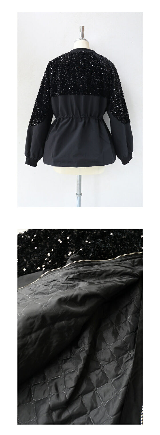 【セール商品返品交換不可】くびれブルゾン 煌めき脱カジュアル