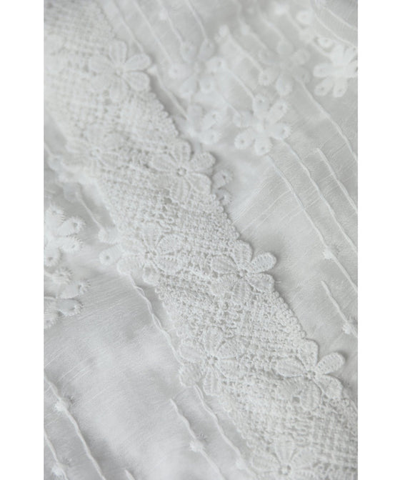 【セール商品返品交換不可】愛らしい小花のレースブラウストップス