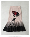 【セール商品返品交換不可】1輪の薔薇が目を惹くマーメイドラインニットスカート