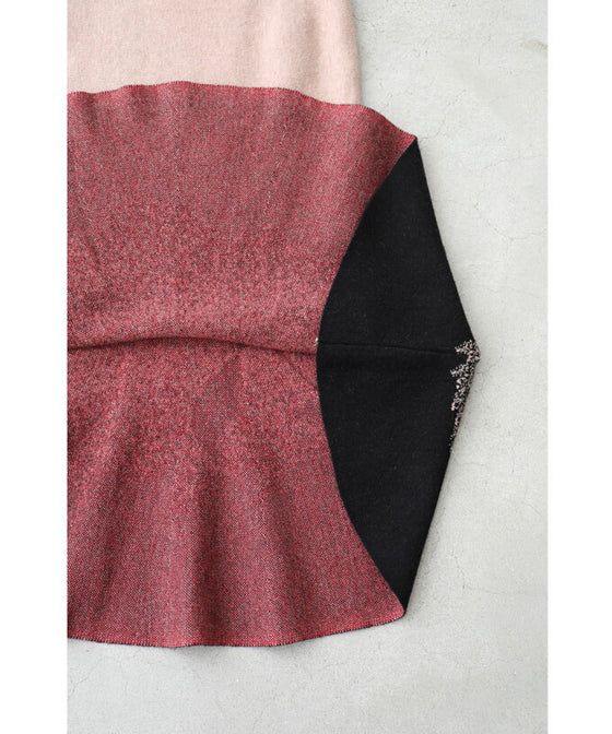 【セール商品返品交換不可】1輪の薔薇が目を惹くマーメイドラインニットスカート