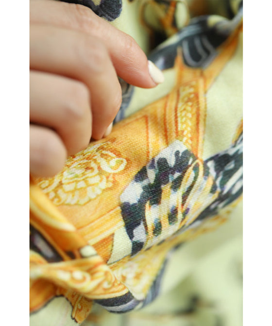 【セール商品返品交換不可】(S~M対応)顔映えカラーのスカーフ柄プルオーバートップス