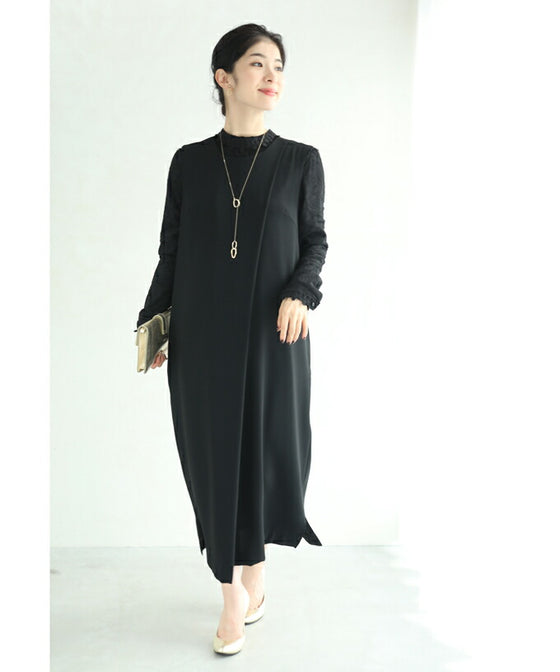 【セール商品返品交換不可】連なる花咲く総レースプルオーバートップス