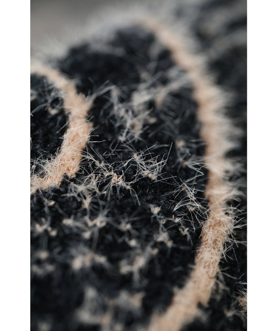 【セール商品返品交換不可】輝くネックビジューのエレガントな起毛ニットコートアウター