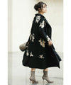 [Sale items cannot be returned or exchanged] Elegant jacquard flowered long coat