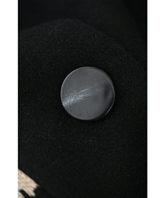 [Sale items cannot be returned or exchanged] Elegant jacquard flowered long coat