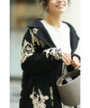 [Sale items cannot be returned or exchanged] Elegant jacquard flowered long coat