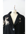 [Sale items cannot be returned or exchanged] Elegant jacquard flowered long coat