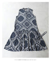 Elegant paisley pattern tiered medium length dress