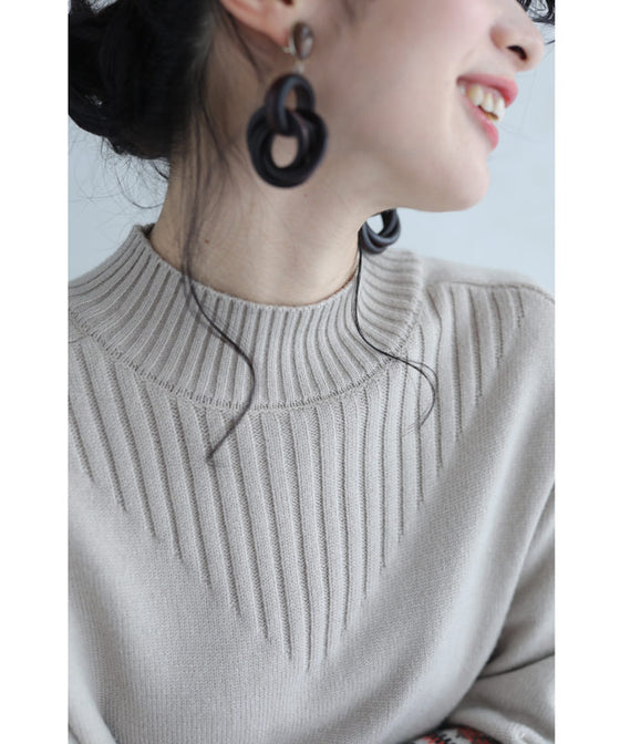 【セール商品返品交換不可】（S~L対応）手元を彩る可愛いチロリアン柄ニットプルオーバートップス