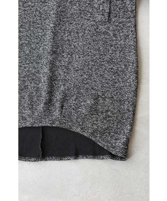 【セール商品返品交換不可】（S~3L対応）ぽわんとしたコクーンシルエットのミックスニットソーチュニック