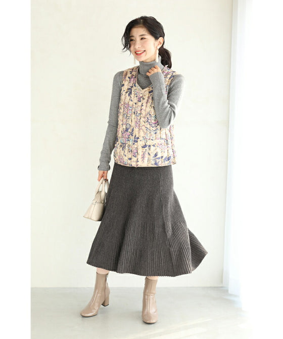 【セール商品返品交換不可】煌めく花々。中綿ベスト