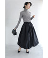 [Sale items cannot be returned or exchanged] A balloon long skirt with a fluffy puffy silhouette