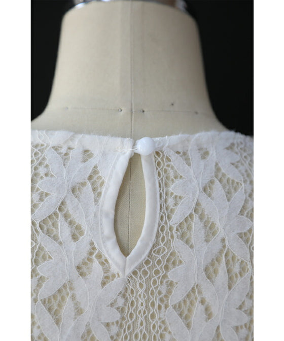 【セール商品返品交換不可】花びら浮かぶふわふわ起毛レースブラウストップス