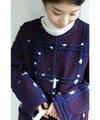 [Sale items cannot be returned or exchanged] Light snow long coat with floating check pattern