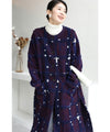 [Sale items cannot be returned or exchanged] Light snow long coat with floating check pattern
