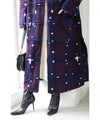 [Sale items cannot be returned or exchanged] Light snow long coat with floating check pattern