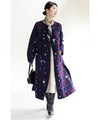 [Sale items cannot be returned or exchanged] Light snow long coat with floating check pattern