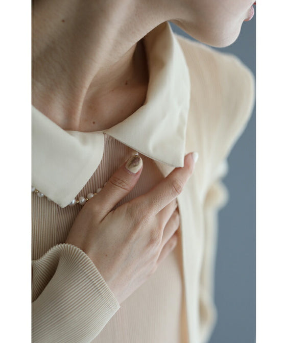 【アウトレット返品交換不可】木々が色づく重なるプリーツミディアムワンピース