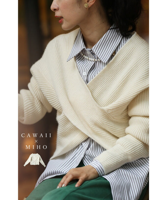 重ね着を楽しむ スタイルアップニット