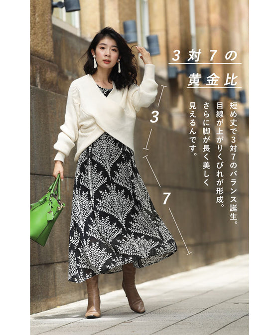 重ね着を楽しむ スタイルアップニット