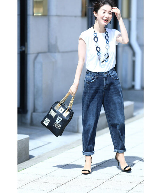 [Sale items cannot be returned or exchanged] Leather-like chain handle 3-way bag