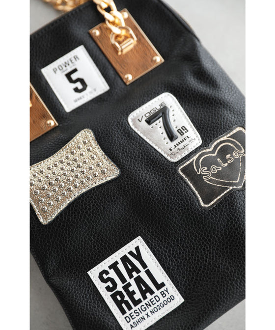 [Sale items cannot be returned or exchanged] Leather-like chain handle 3-way bag