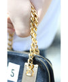 [Sale items cannot be returned or exchanged] Leather-like chain handle 3-way bag
