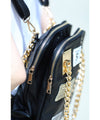 [Sale items cannot be returned or exchanged] Leather-like chain handle 3-way bag