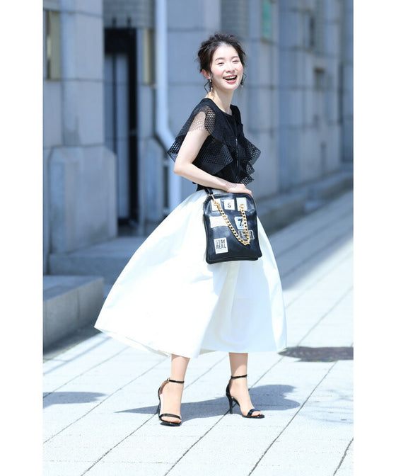 [Sale items cannot be returned or exchanged] Leather-like chain handle 3-way bag