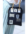 [Sale items cannot be returned or exchanged] Leather-like chain handle 3-way bag