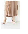 [Sale items cannot be returned or exchanged] Pleated skirt decorated with gorgeous side lace