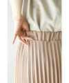 [Sale items cannot be returned or exchanged] Pleated skirt decorated with gorgeous side lace