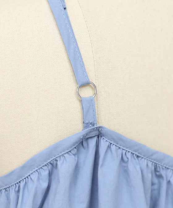 【アウトレット返品交換不可】胸元クロスのハングデザインロングワンピース