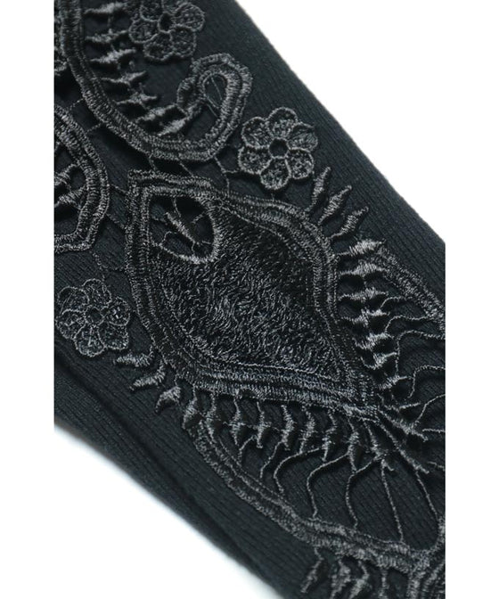 【セール商品返品交換不可】【アウトレット商品返品交換不可】上品に肌魅せ。艶やかレースのニットトップス