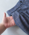 【セール商品返品交換不可】脚のシルエットを拾わない美チェックパンツ