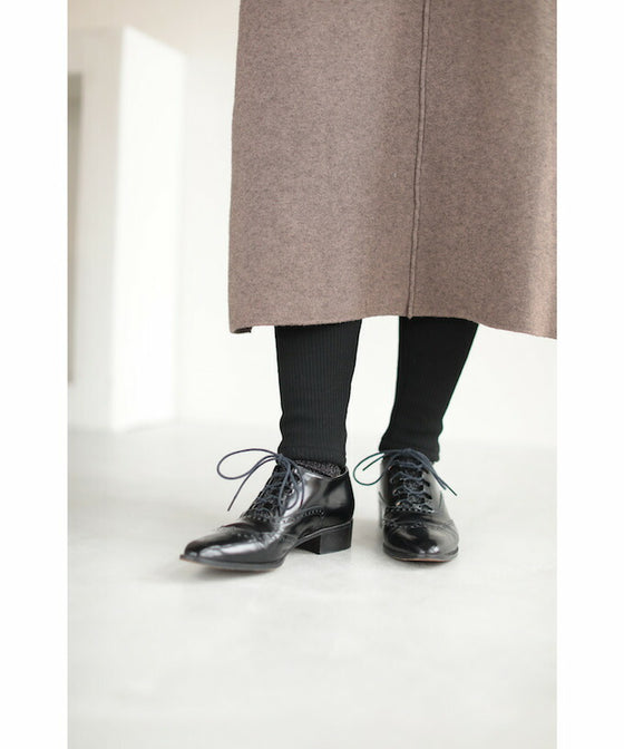 2通りのネックを楽しむニットワンピース/驚暖 ロングワンピース(ブラウン)