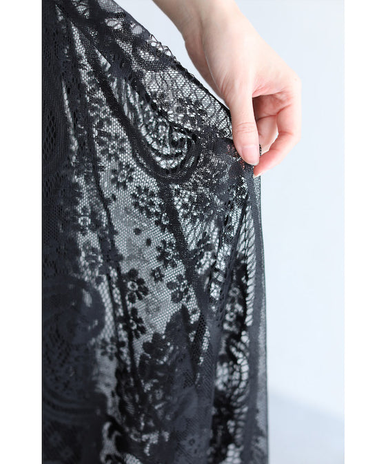 Easy to wear and beautiful. A gorgeous lace midi skirt