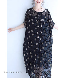  Like rising bubbles. Bubble dot sheer long dress