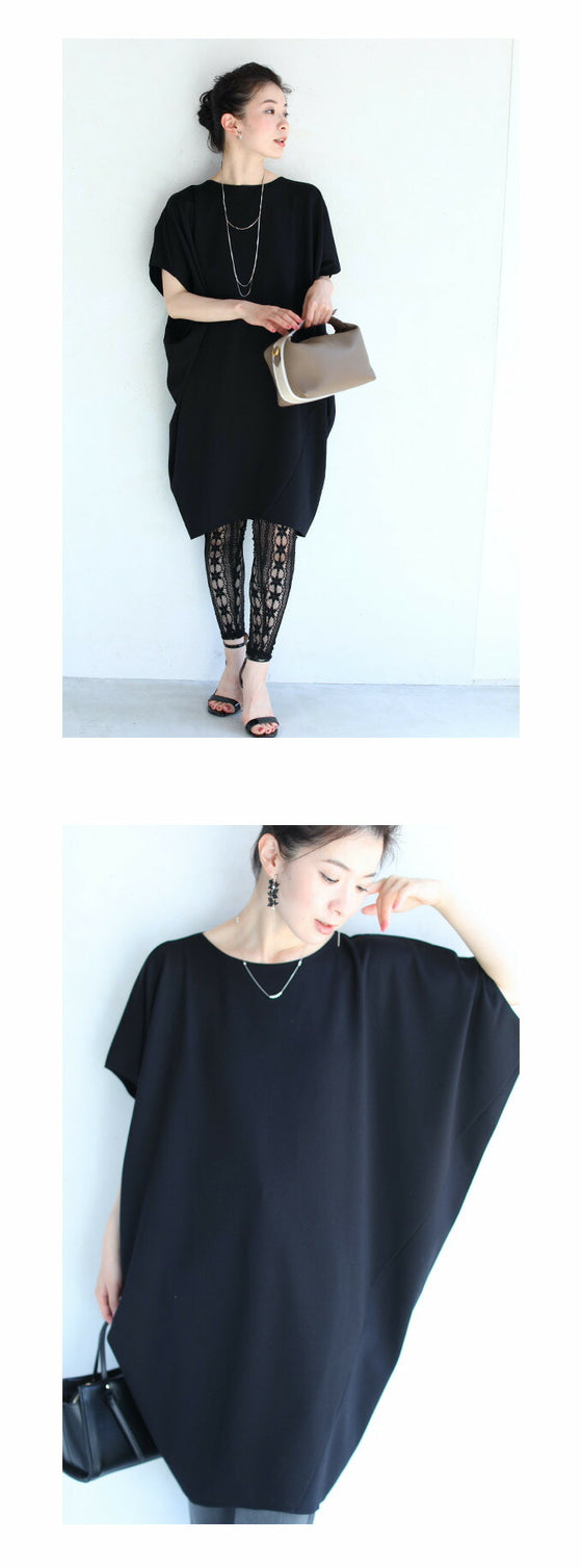 【セール商品返品交換不可】着痩せ変形ゆったりチュニックトップス