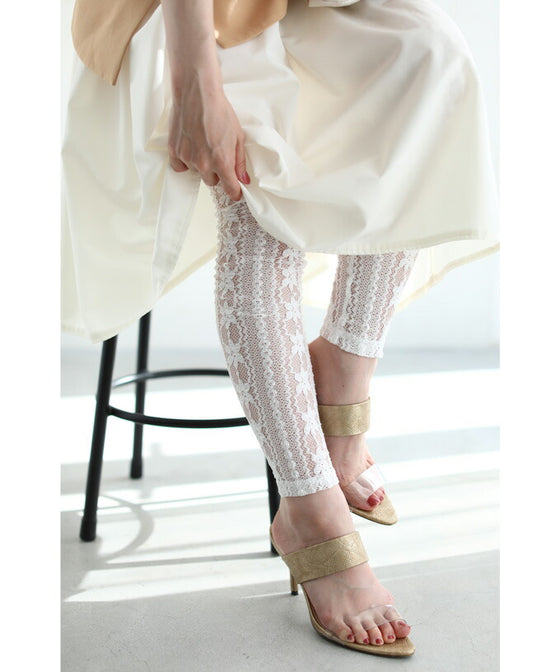 肌露出を抑えたい日の伸びやかレースレギンス