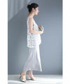 A stylish layered item: knitted lace vest