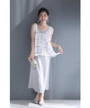 A stylish layered item: knitted lace vest