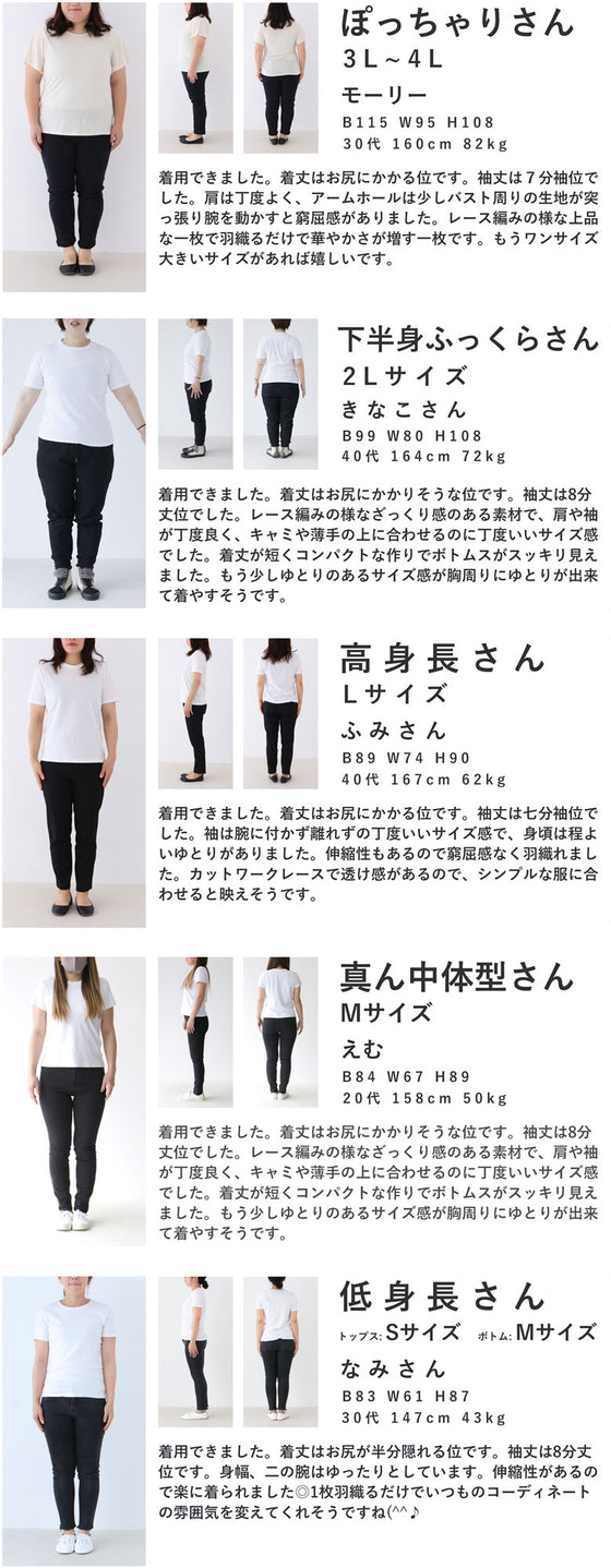 カットワークが美しい花レースカーディガン羽織り