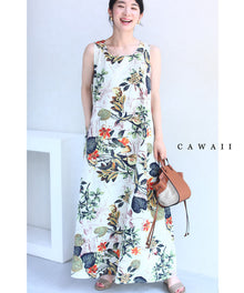  A botanical long dress to keep you cool and enjoying the summer